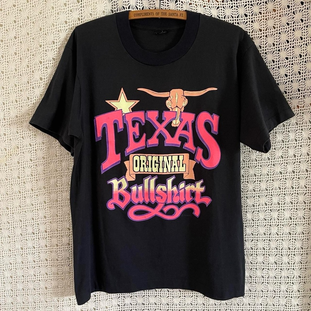 90s Vintage Texas Original Bullshirt Novelty T-Shirt Western Size Large